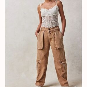 We The Free Marx Slouchy Cargo Jeans size 28 from Free People Wide Leg Slouchy